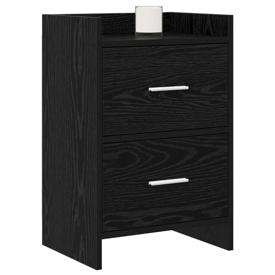 Tables de chevet Chêne noir 40 x 30 x 60 cm Bois d'ingénierie - 2