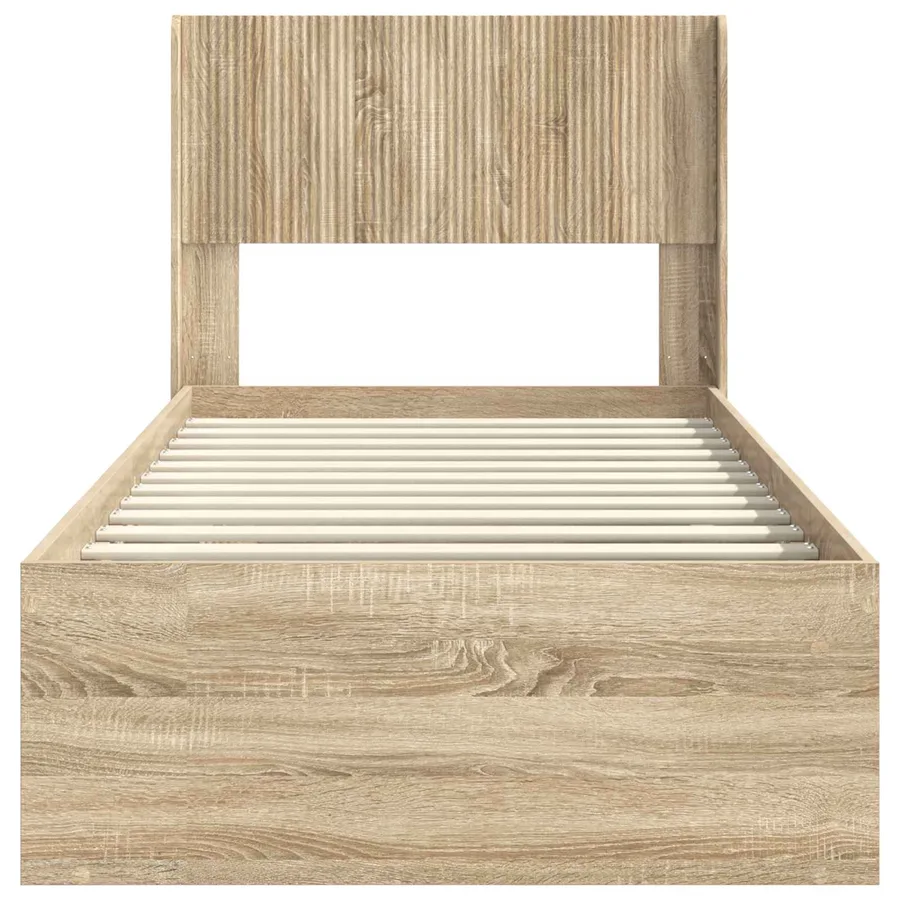 Cadre de lit avec rangement et tête de lit 3 pcs - 5