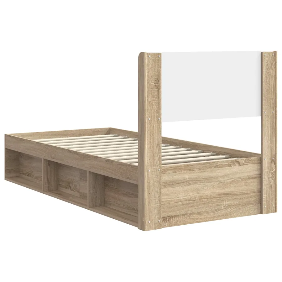 Cadre de lit avec rangement et tête de lit 3 pcs - 7
