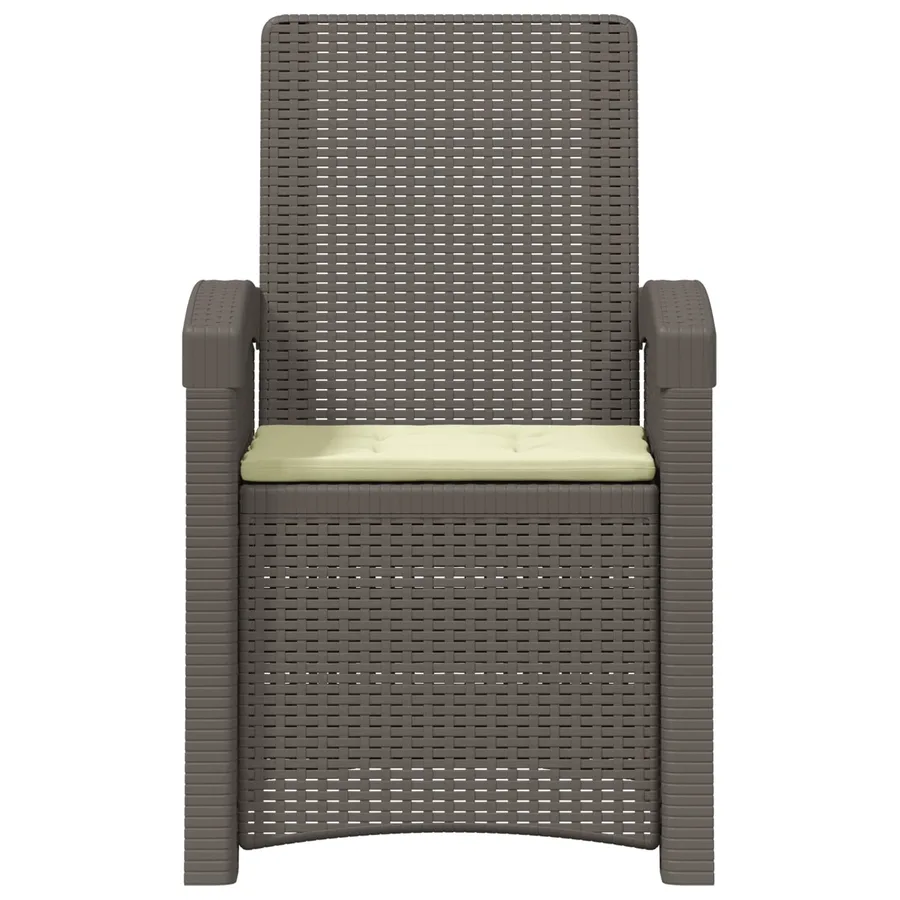 Chaise de jardin inclinable imitant le rotin PP - 3