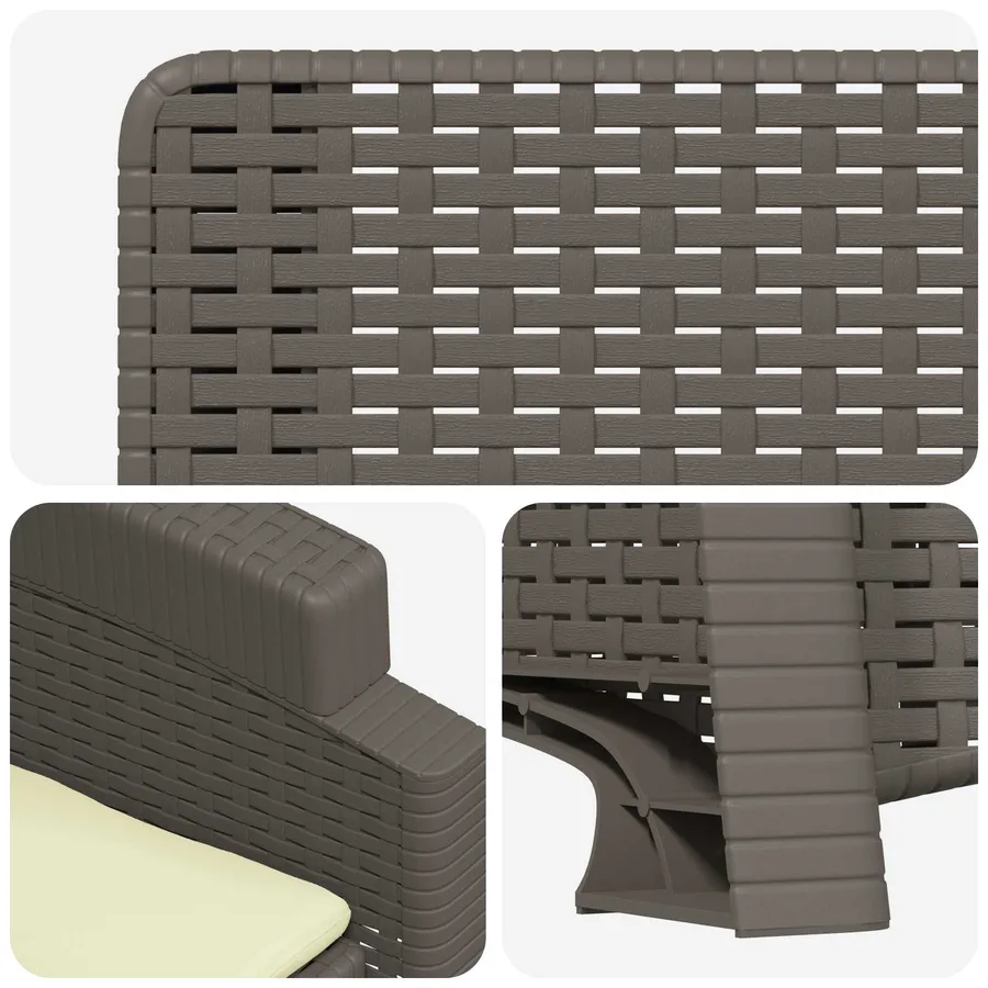 Chaise de jardin inclinable imitant le rotin PP - 6