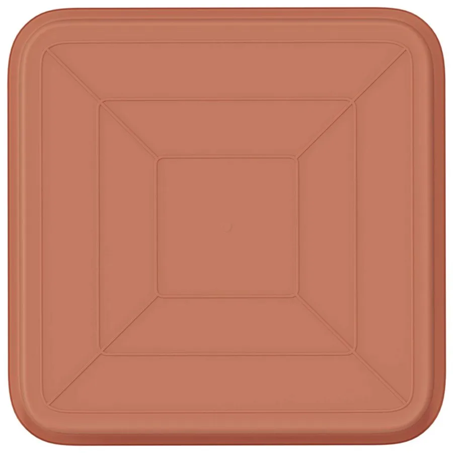 Plateau carré à fleurs 24 pcs Rouge brique 15 x 15 x 2 cm - 6