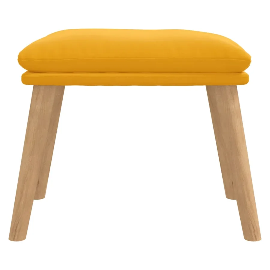 Repose-pied Jaune moutarde 45x29,5x35 cm Velours - 3