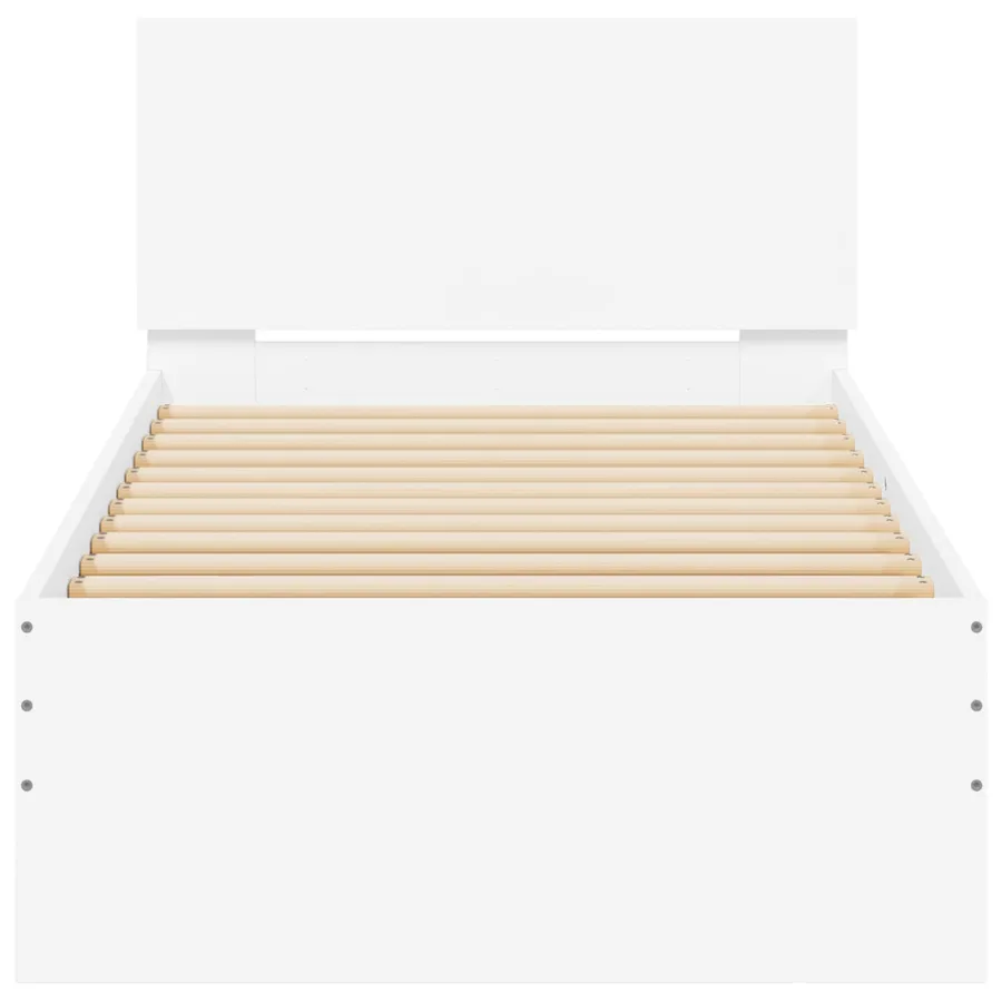 Cadre de lit avec LED Blanc 80 x 200 cm Bois d'ingénierie - 5