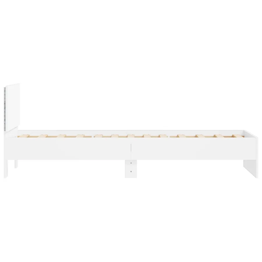 Cadre de lit avec LED Blanc 80 x 200 cm Bois d'ingénierie - 6