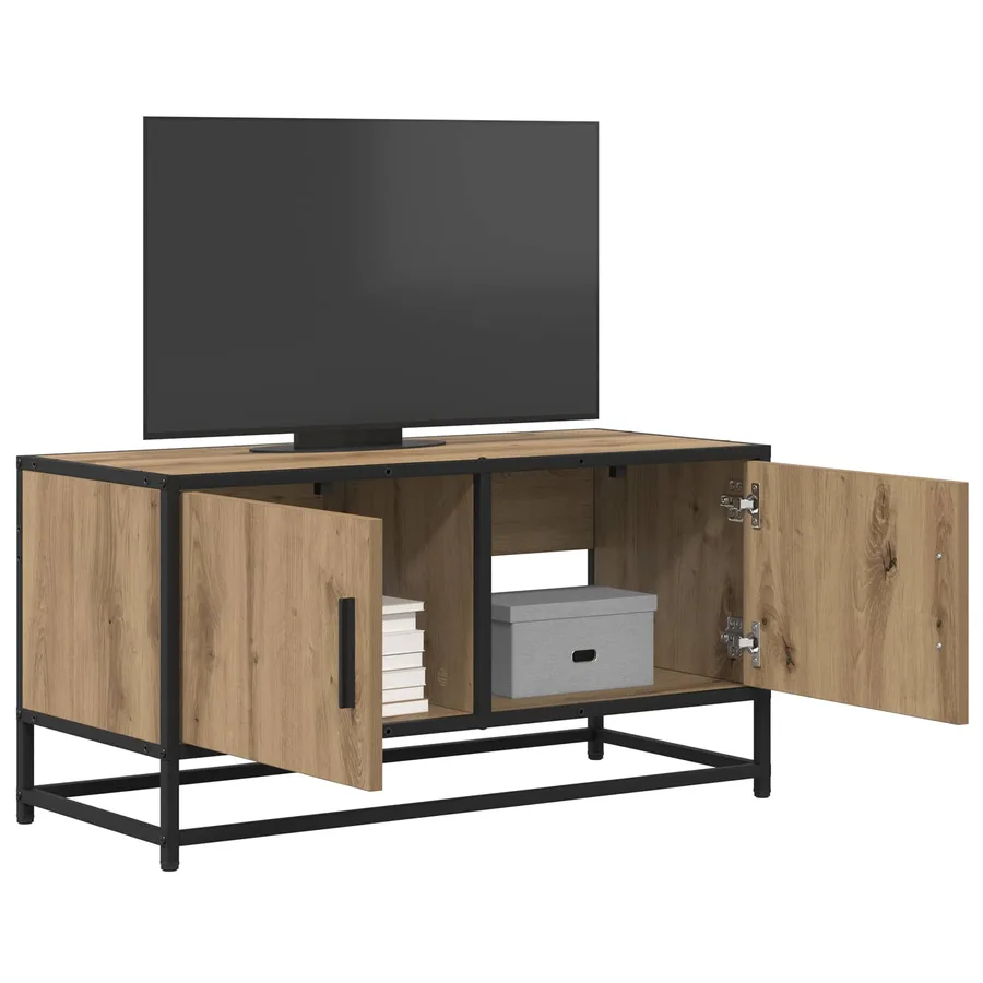 Meuble TV 80 x 34,5 x 40 cm Chêne artisanal Bois d'ingénierie - 3