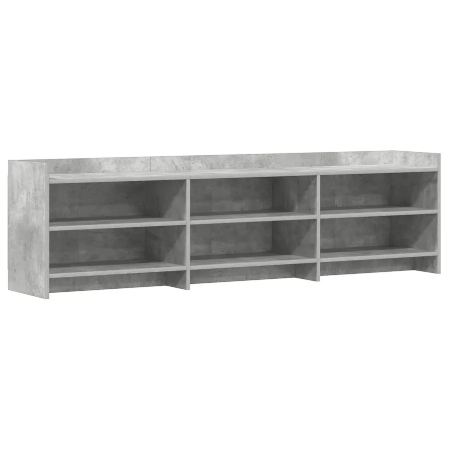 Meuble TV 168 x 33 x 47 cm Gris béton Bois d'ingénierie - 2