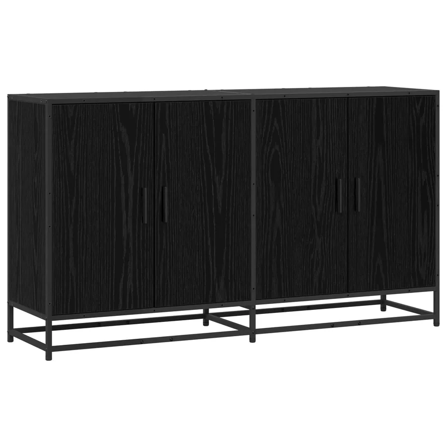 Buffet Chêne noir 134 x 35 x 76 cm Bois d'ingénierie