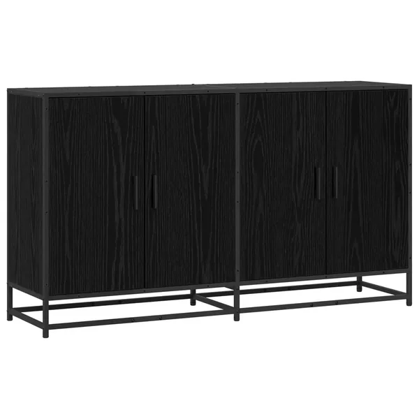Buffet Chêne noir 134 x 35 x 76 cm Bois d'ingénierie
