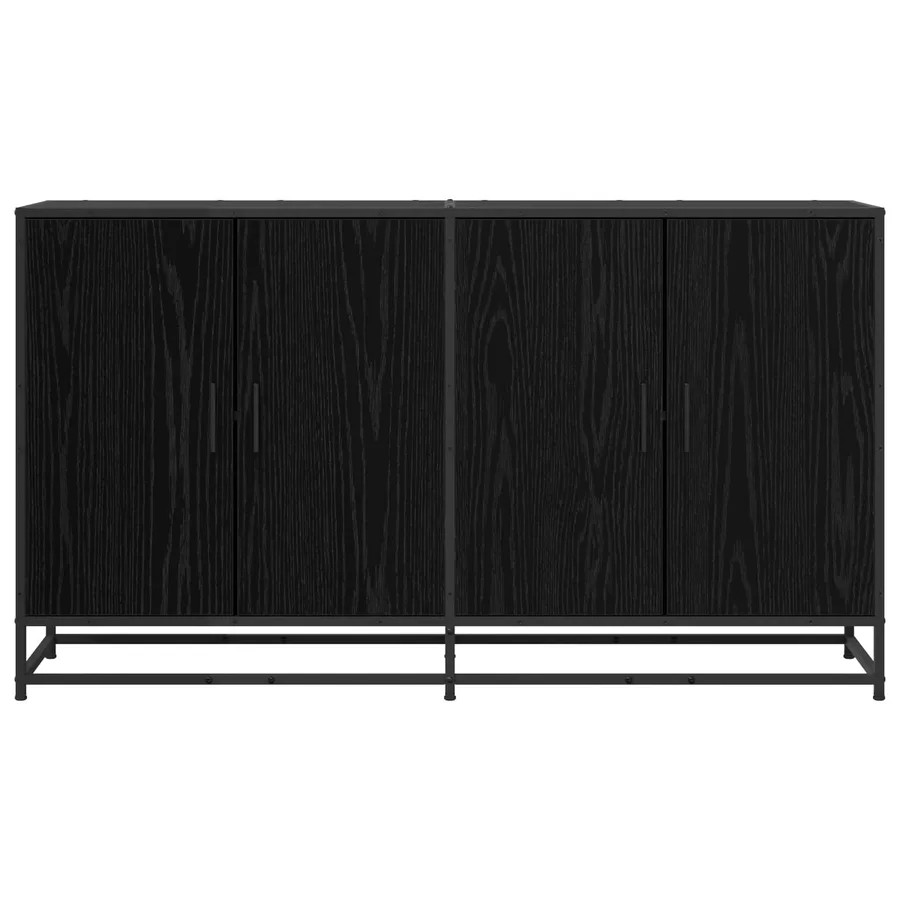 Buffet Chêne noir 134 x 35 x 76 cm Bois d'ingénierie - 4