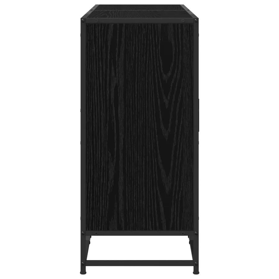 Buffet Chêne noir 134 x 35 x 76 cm Bois d'ingénierie - 5