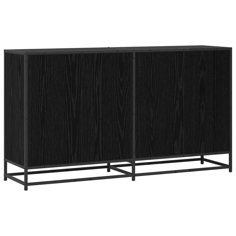 Buffet Chêne noir 134 x 35 x 76 cm Bois d'ingénierie - 6