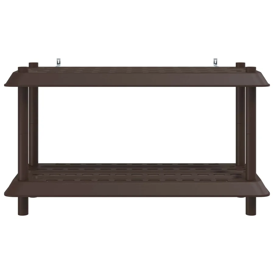 Unité de rangement 2 niveaux 100 x 40 x 55,5 cm PP Marron - 5