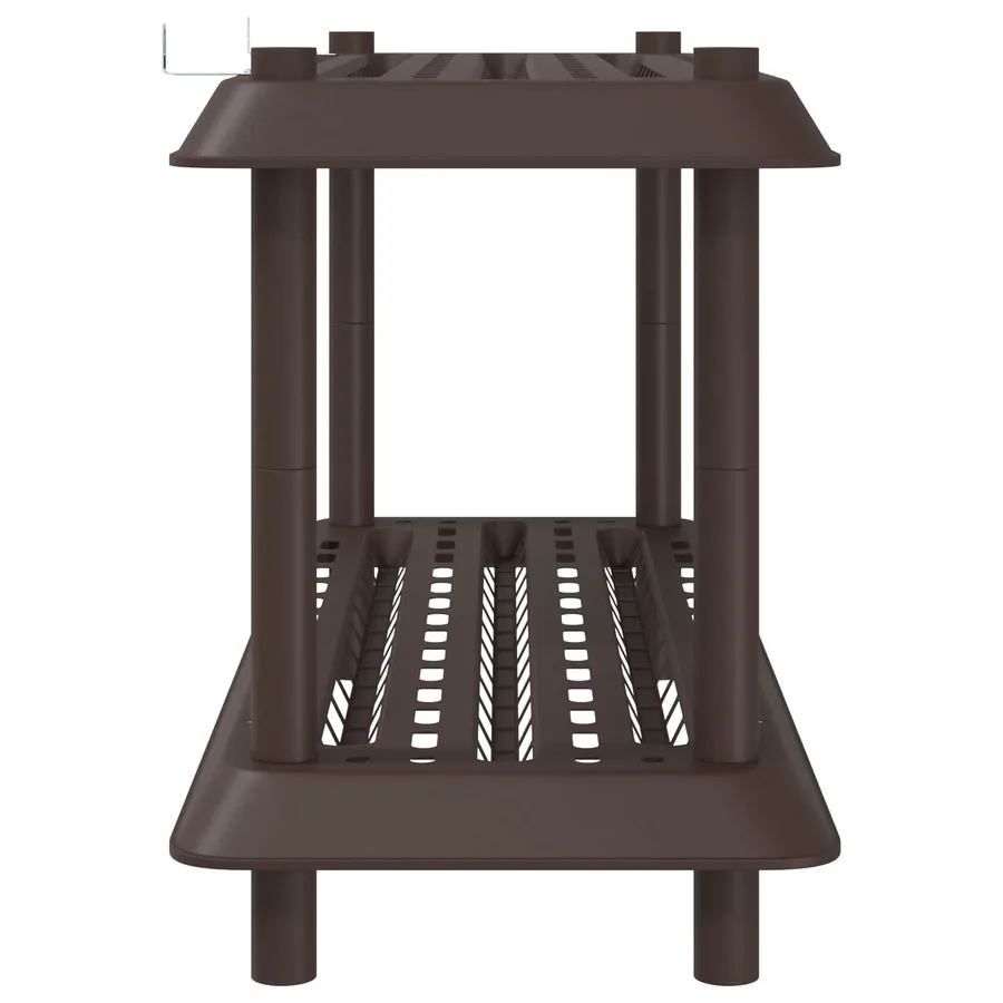 Unité de rangement 2 niveaux 100 x 40 x 55,5 cm PP Marron - 6