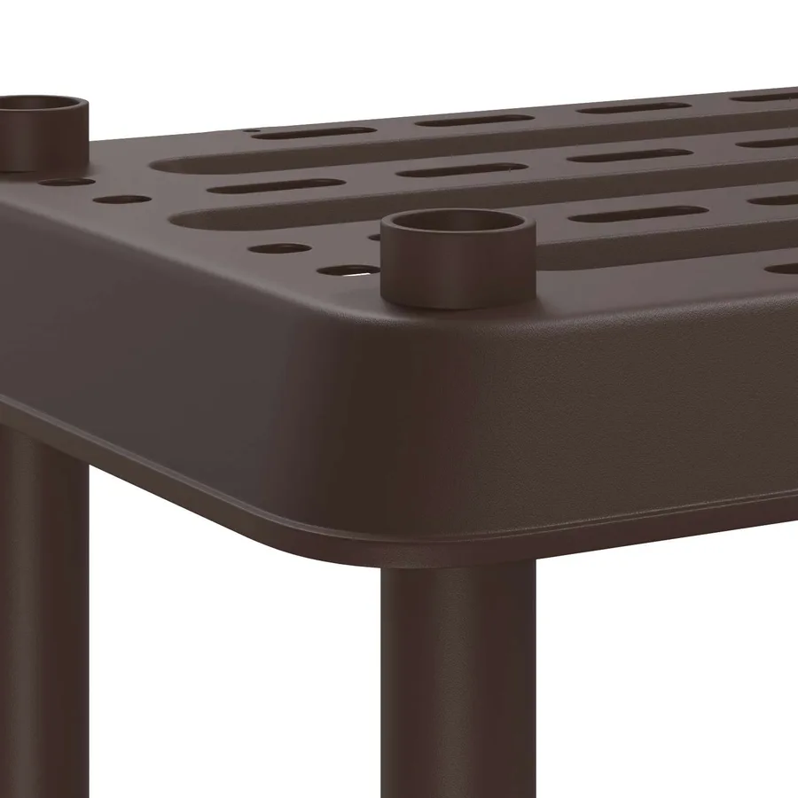Unité de rangement 2 niveaux 100 x 40 x 55,5 cm PP Marron - 7