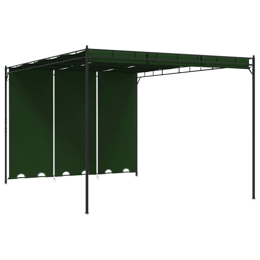 Pavillon 4 x 3 x 2,3 m Vert Polyester et Acier