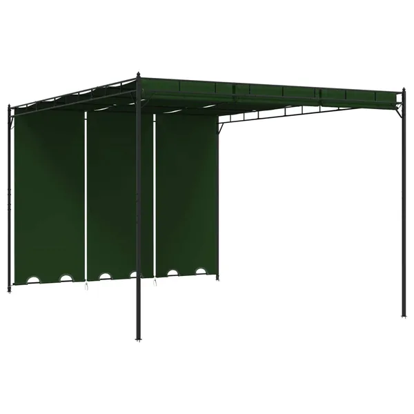 Pavillon 4 x 3 x 2,3 m Vert Polyester et Acier