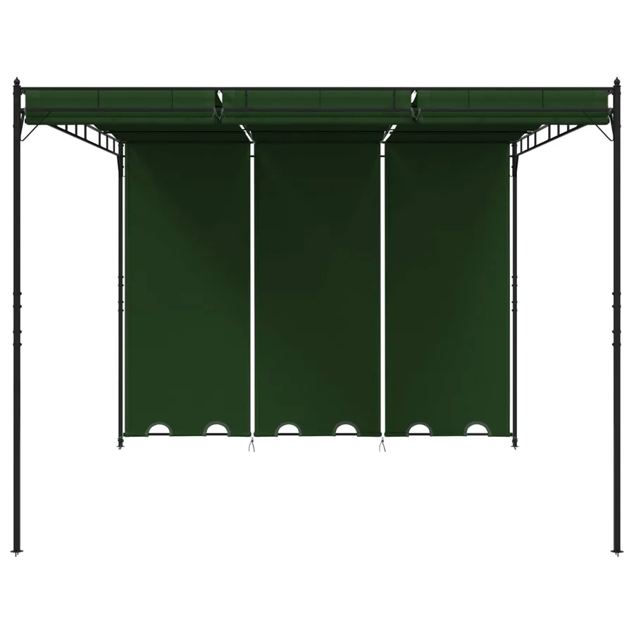 Pavillon 4 x 3 x 2,3 m Vert Polyester et Acier - 3