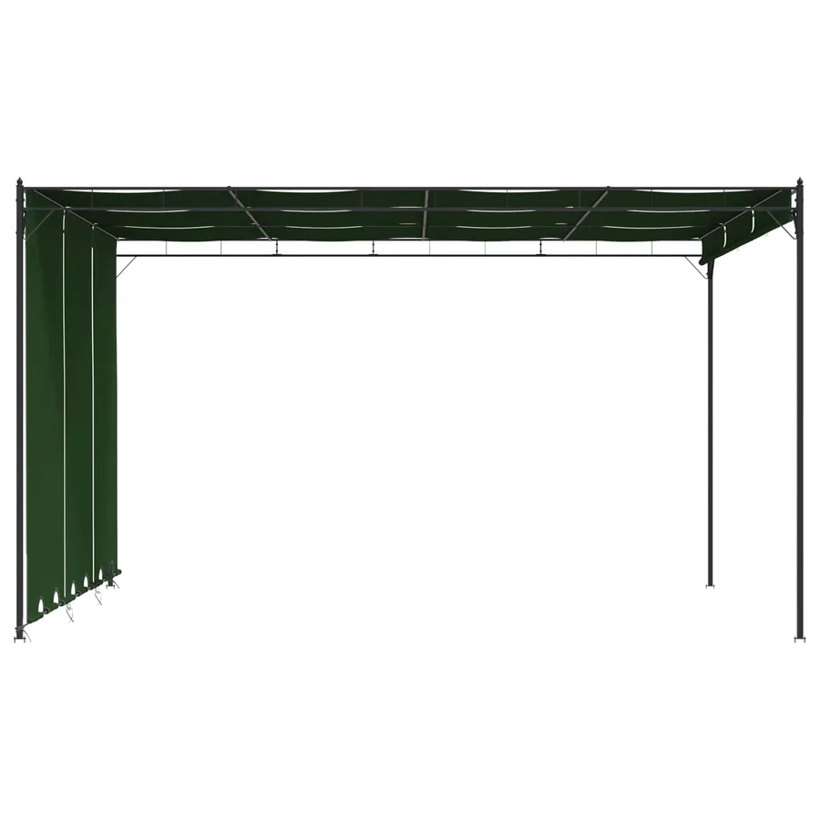 Pavillon 4 x 3 x 2,3 m Vert Polyester et Acier - 4