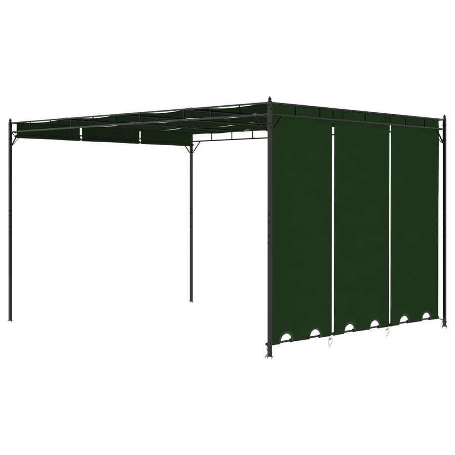 Pavillon 4 x 3 x 2,3 m Vert Polyester et Acier - 5