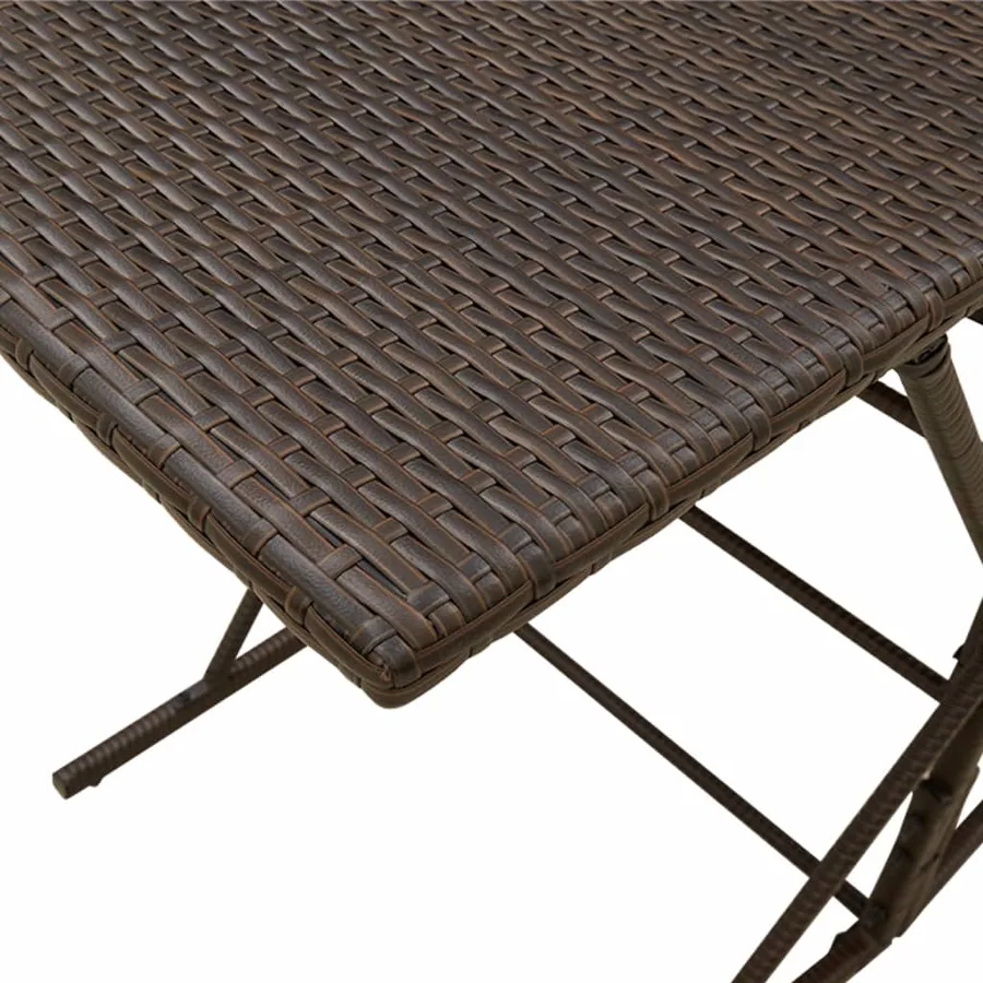Ensemble à manger de jardin et coussins 7 pcs marron poly rotin - 8
