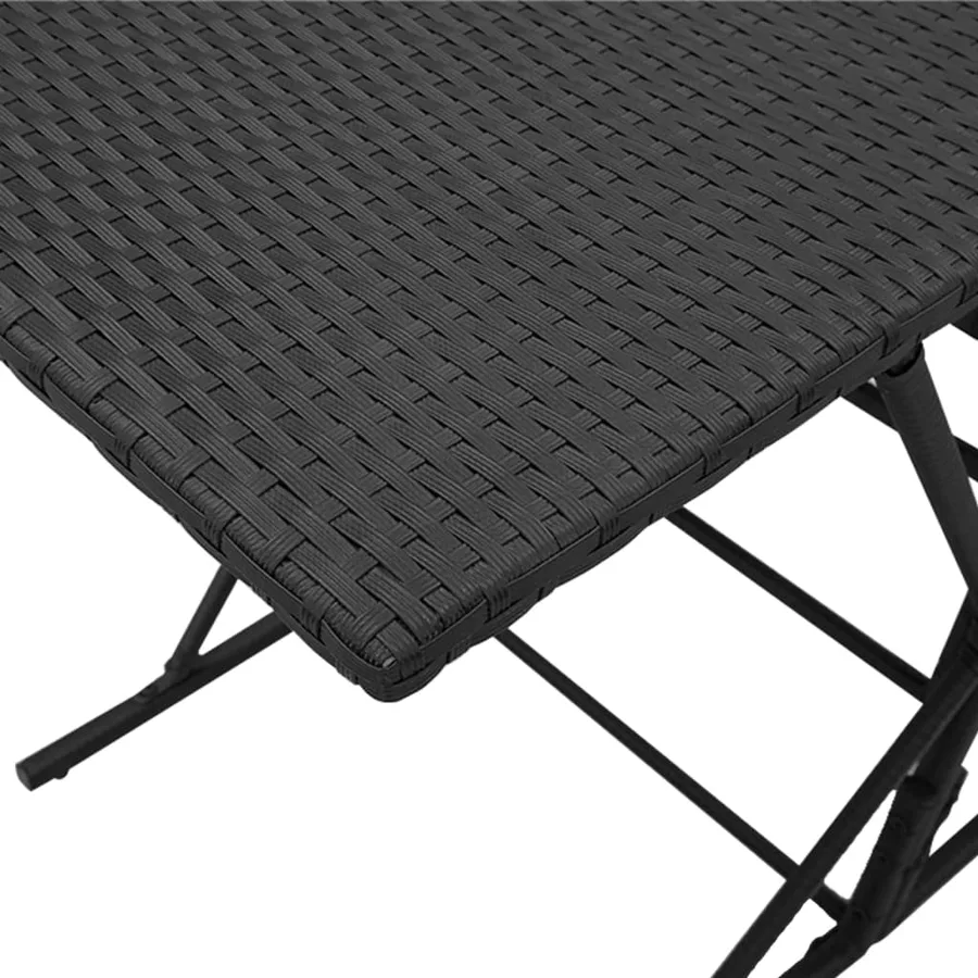 Ensemble à manger de jardin 7 pcs coussins noir résine tressée - 8