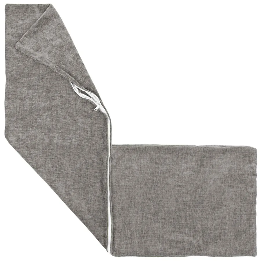 Housse de coussin 2 pcs HEERLEN Gris foncé 40 x 145 cm - 3