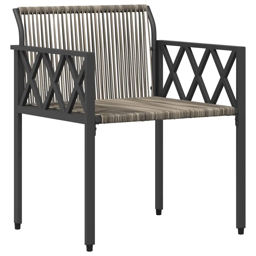 Ensemble de meubles d'extérieur 4 pcs Gris et bleu marine - 7