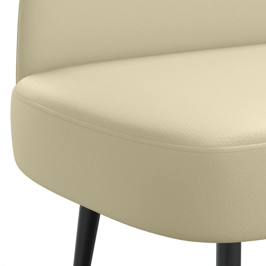 Banc rembourré avec dossier Crème 110 x 60 x 76 cm Simili cuir - 5