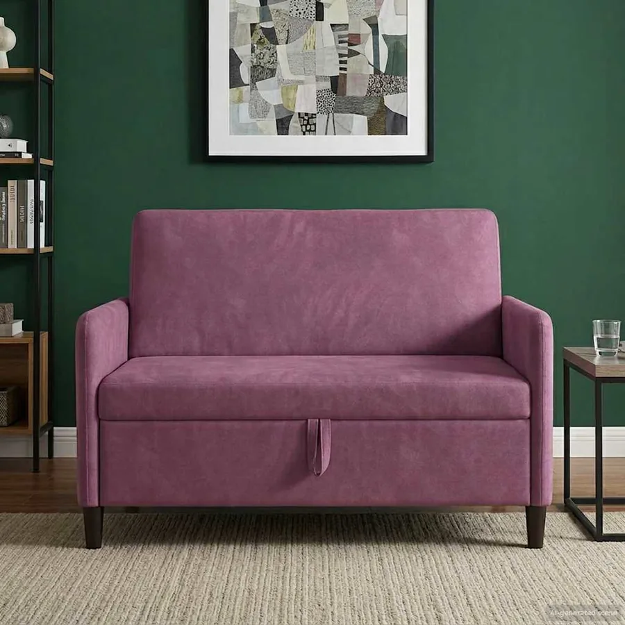 Sofa avec rangement Pourpre 122 x 78 x 87 cm Polyester