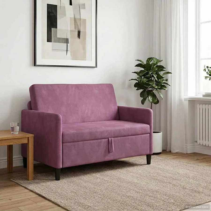 Sofa avec rangement Pourpre 122 x 78 x 87 cm Polyester - 3