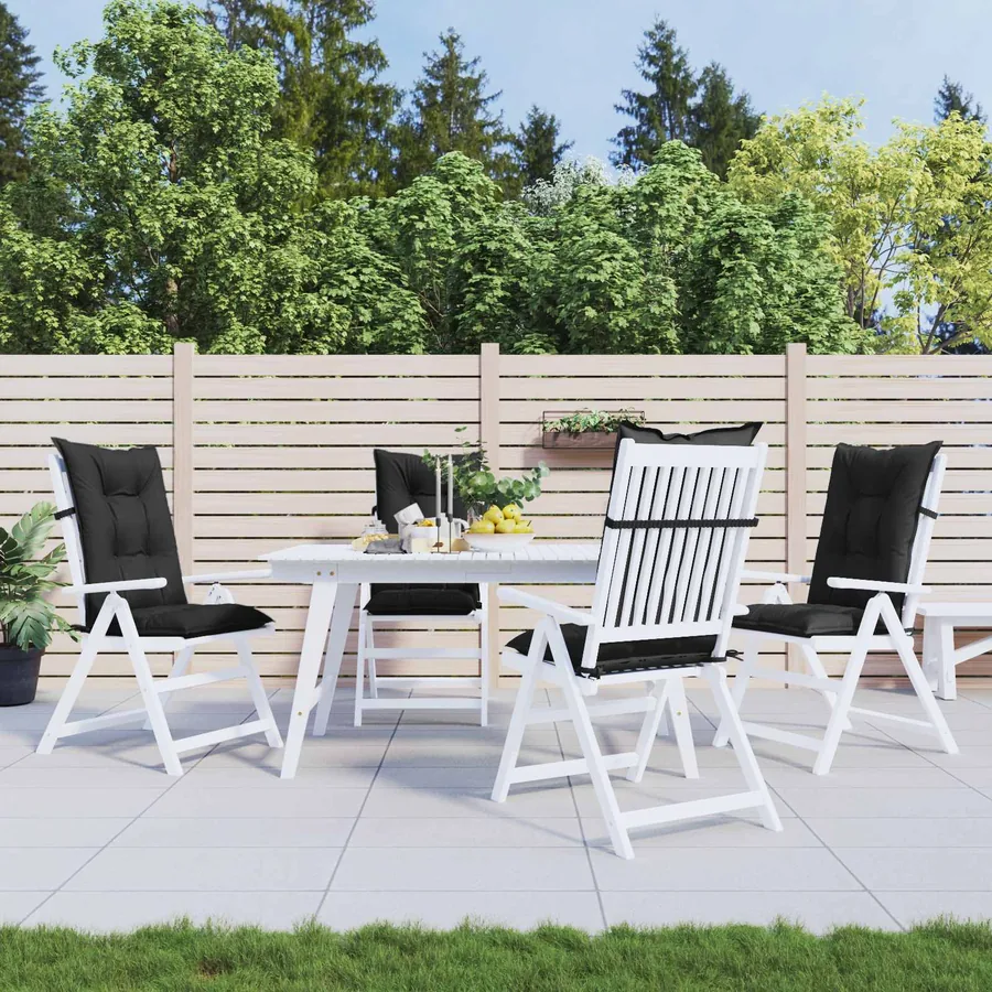 Ensemble de coussins de chaise à dossier haut 4 pcs