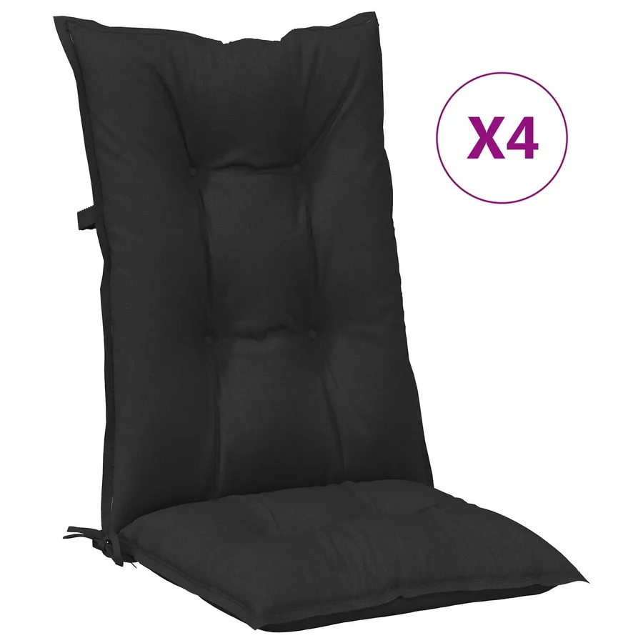 Ensemble de coussins de chaise à dossier haut 4 pcs - 4