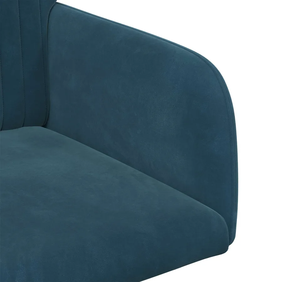 Chaises de salle à manger 4 pcs Velours Bleu 55 x 50 x 84 cm - 6