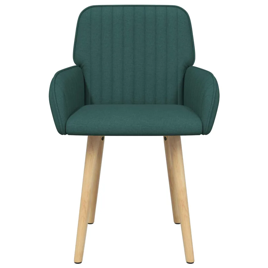 Chaises de salle à manger 4 pcs Tissu Vert foncé - 3