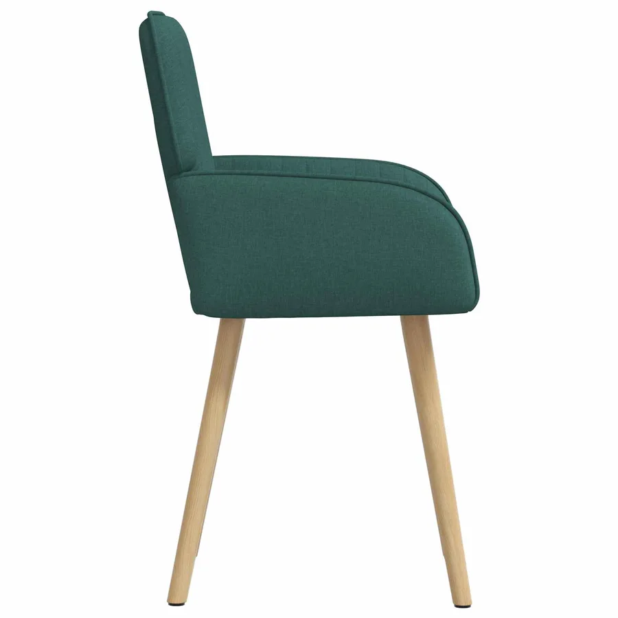 Chaises de salle à manger 4 pcs Tissu Vert foncé - 4
