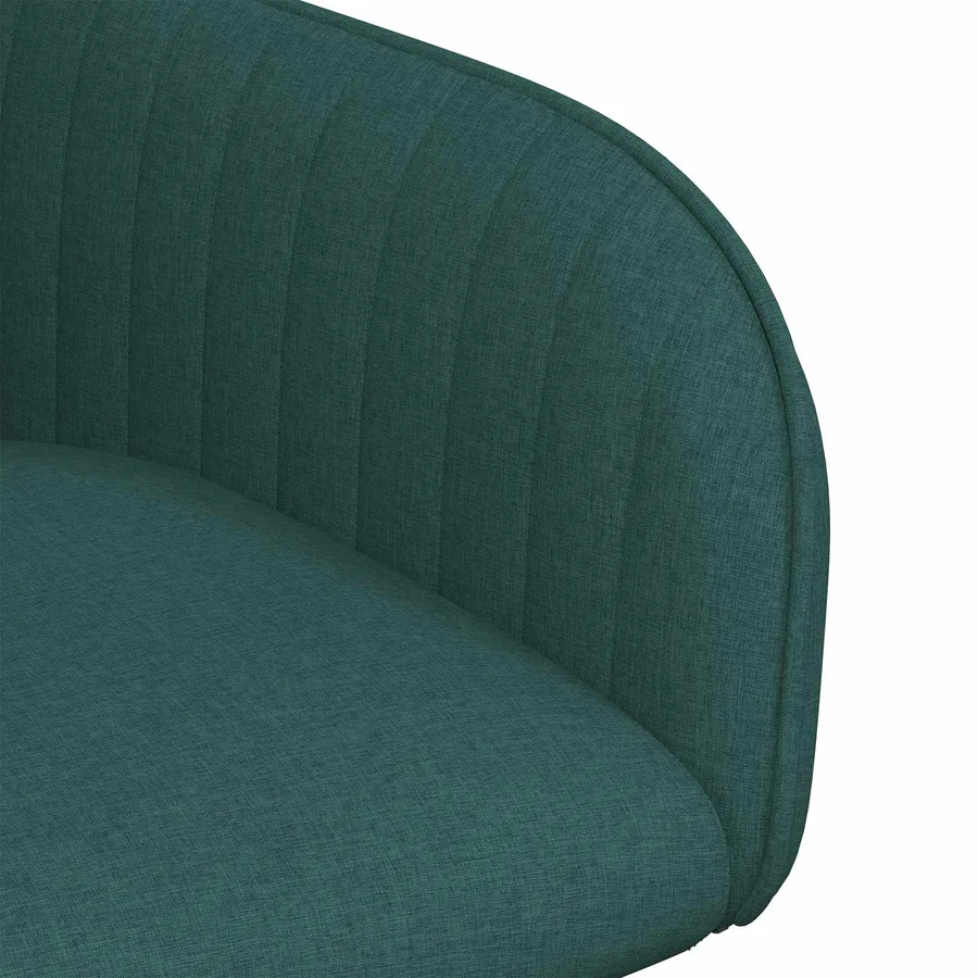 Chaises de salle à manger 6 pcs Tissu Vert foncé - 6