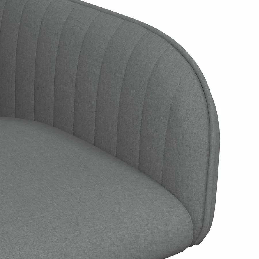 Chaises de salle à manger 2 pcs Tissu Gris foncé - 5