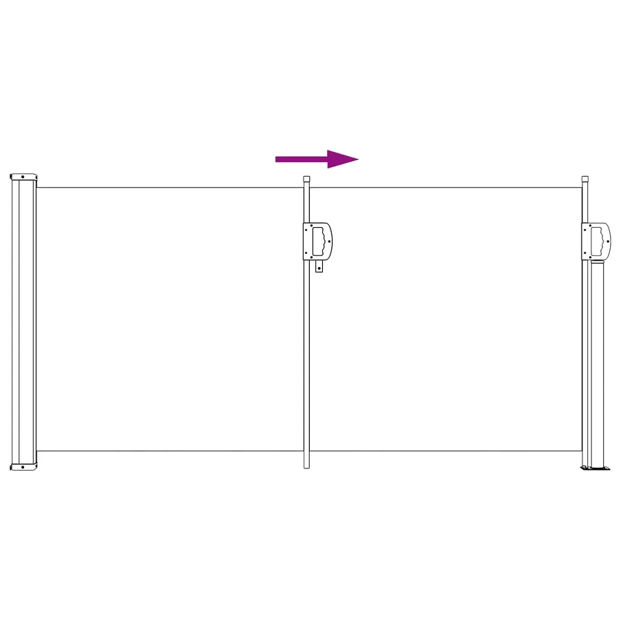 Store latéral rétractable 300 x 100 cm Polyester Rectangulaire - 5
