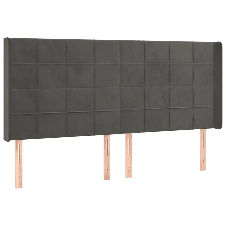 Sommier à lattes de lit matelas et LED Gris foncé 180x200 cm - 7