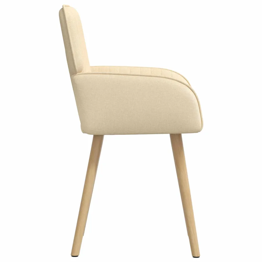 Chaises de salle à manger 6 pcs Tissu Crème 56,5 x 50 x 87,5 cm - 4