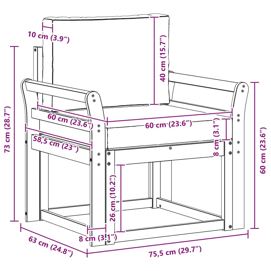 2 Pièce Ensemble de canapés d'extérieur Polyester - 8