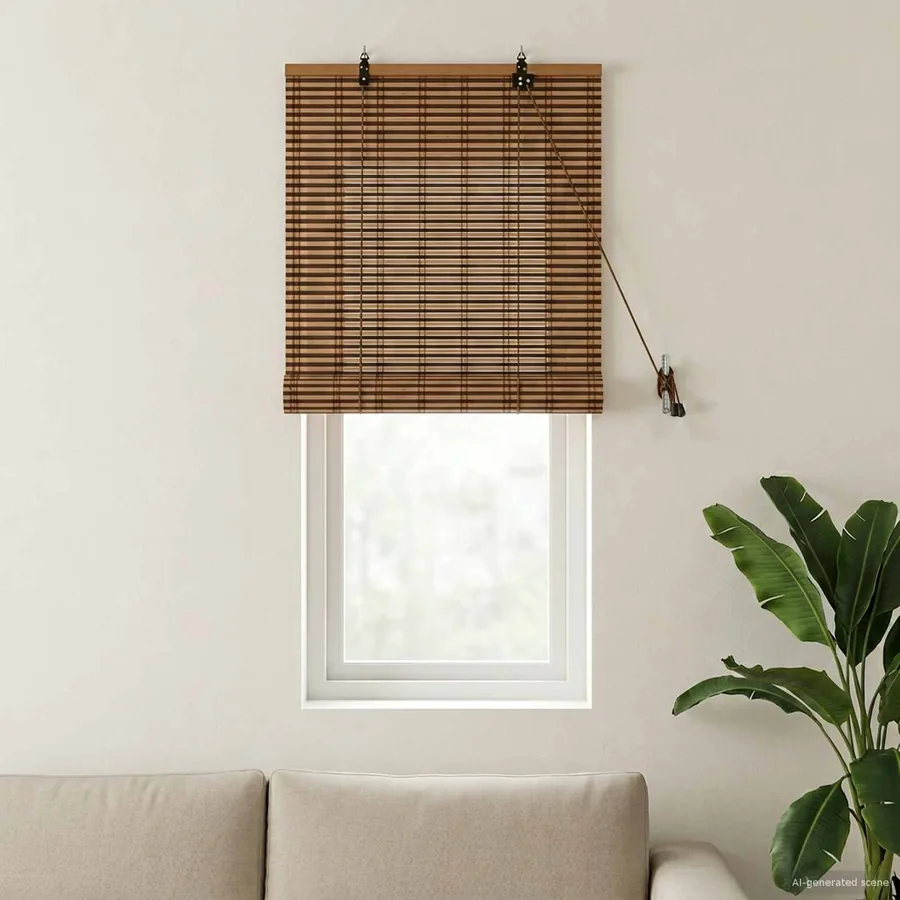 Store enrouleur Marron 50 x 160 cm Bambou