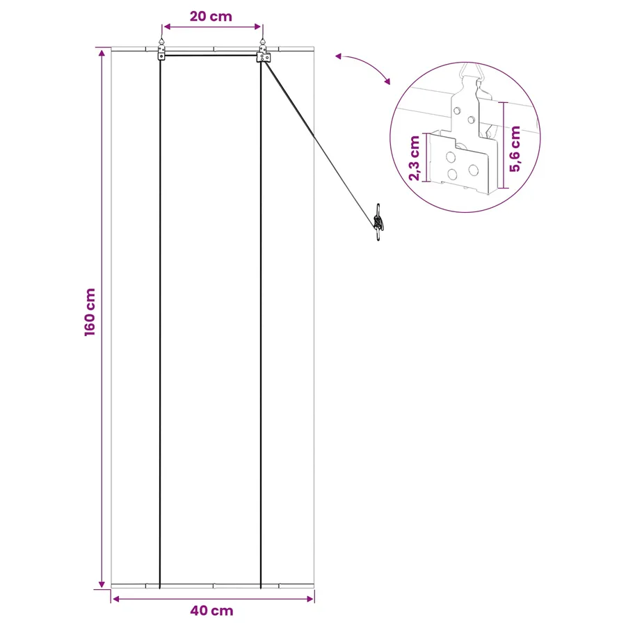 Store enrouleur Marron 40 x 160 cm Bambou - 7