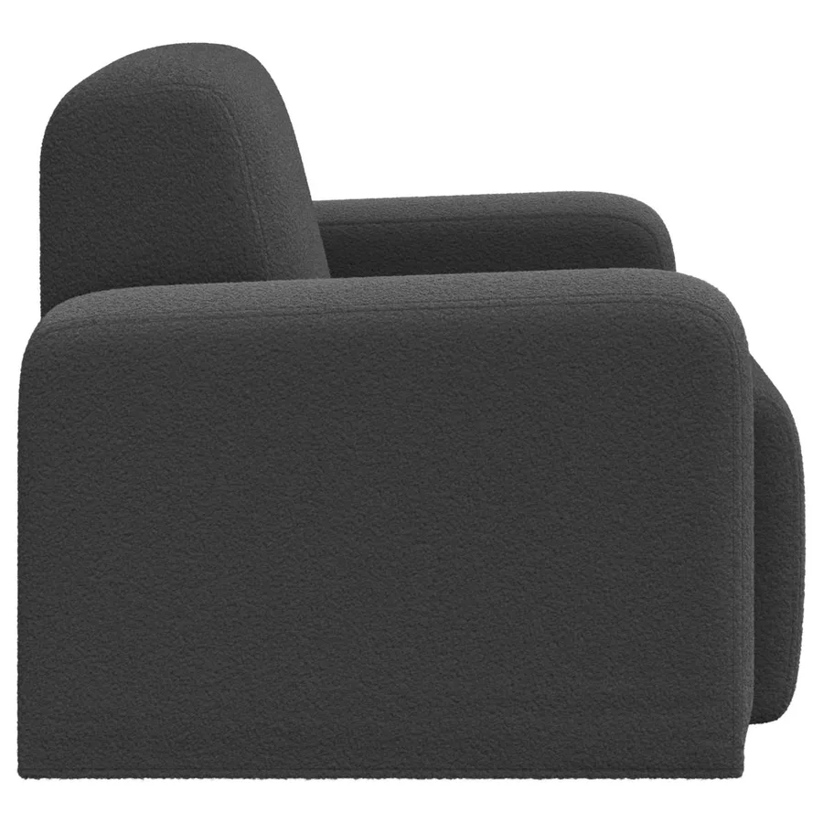 Fauteuil Gris foncé Bouclé - 4