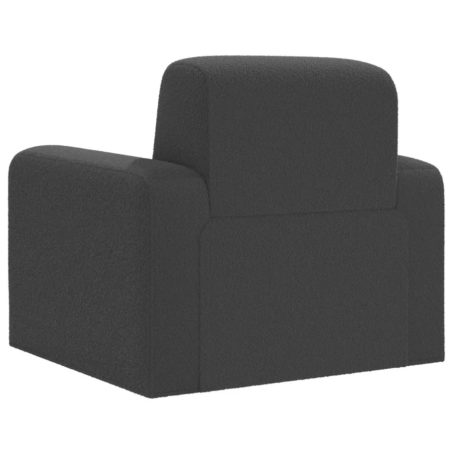 Fauteuil Gris foncé Bouclé - 5