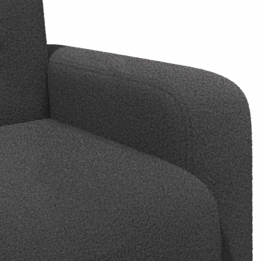 Fauteuil Gris foncé Bouclé - 6