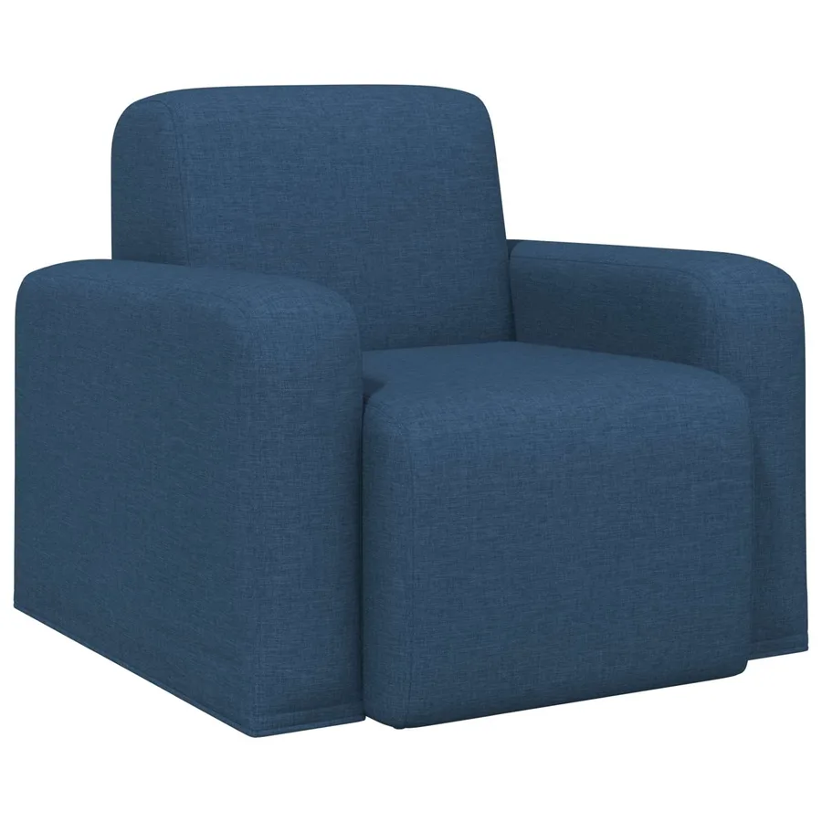 Fauteuil Bleu Tissu - 2