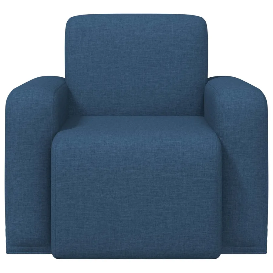 Fauteuil Bleu Tissu - 3