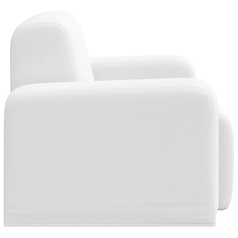 Fauteuil Blanc Tissu - 4